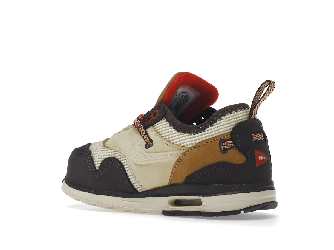Vue 23 de Nike Air Max 1 Travis Scott Cactus Jack Baroque Brown (TD)