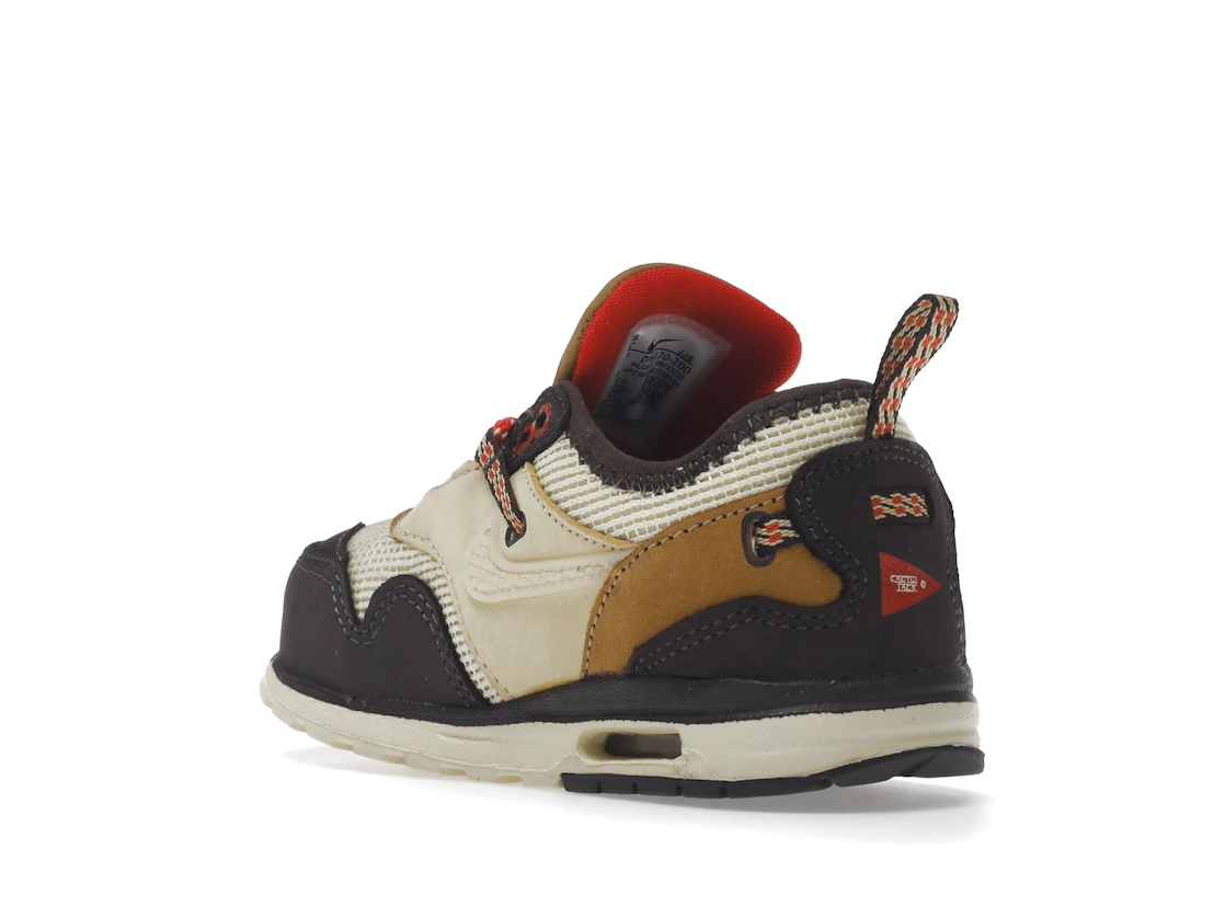 Vue 24 de Nike Air Max 1 Travis Scott Cactus Jack Baroque Brown (TD)
