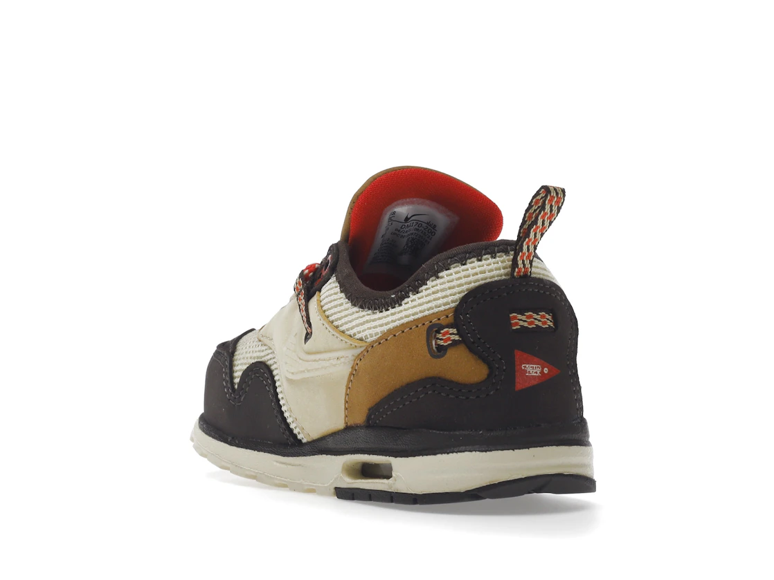 Vue 25 de Nike Air Max 1 Travis Scott Cactus Jack Baroque Brown (TD)