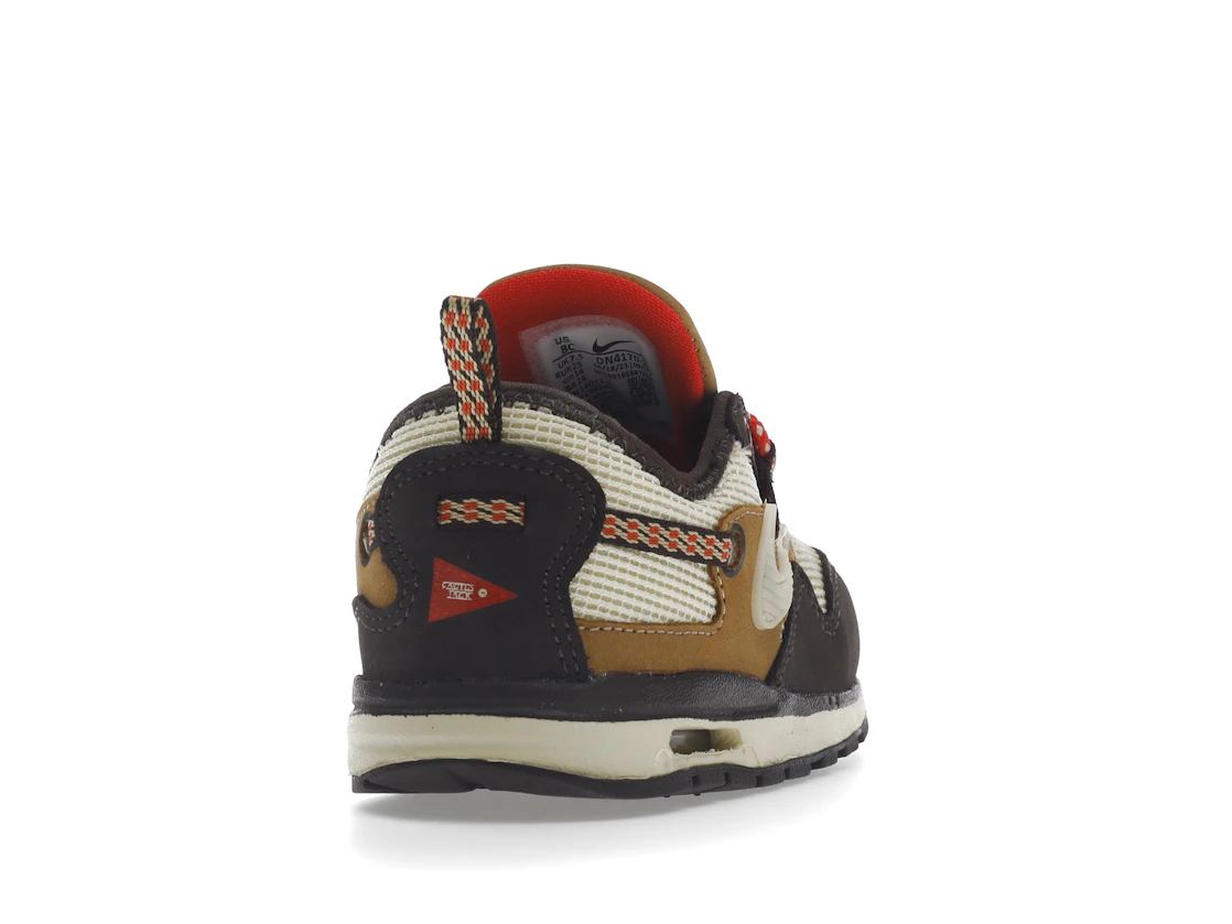 Vue 30 de Nike Air Max 1 Travis Scott Cactus Jack Baroque Brown (TD)