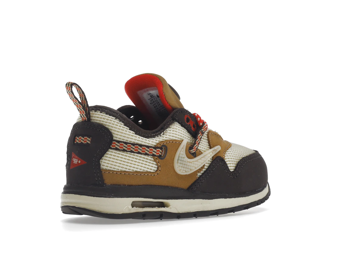 Vue 33 de Nike Air Max 1 Travis Scott Cactus Jack Baroque Brown (TD)