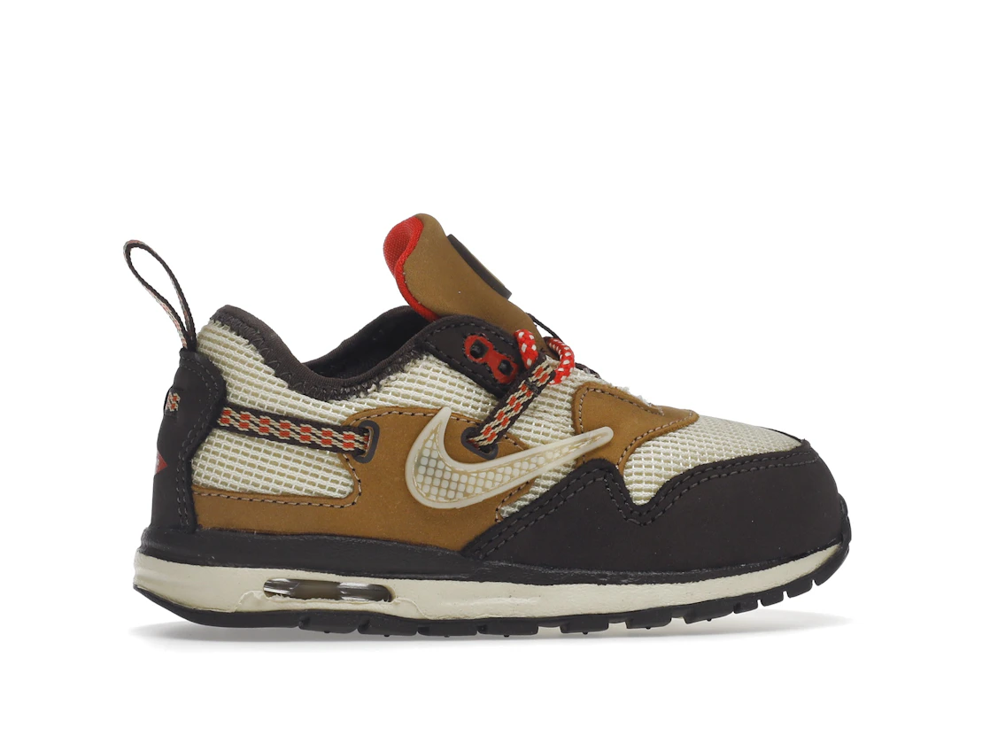 Vue 36 de Nike Air Max 1 Travis Scott Cactus Jack Baroque Brown (TD)