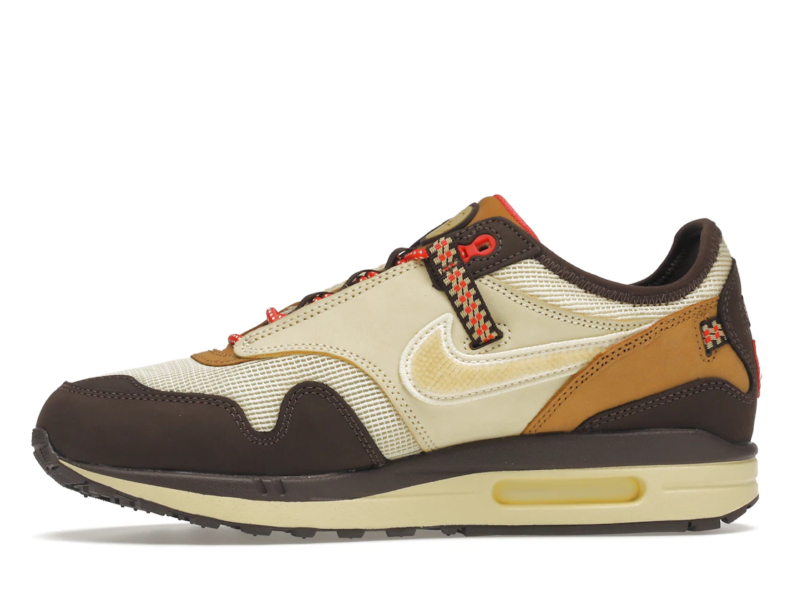 Vue 18 de Nike Air Max 1 Travis Scott Cactus Jack Baroque Brown