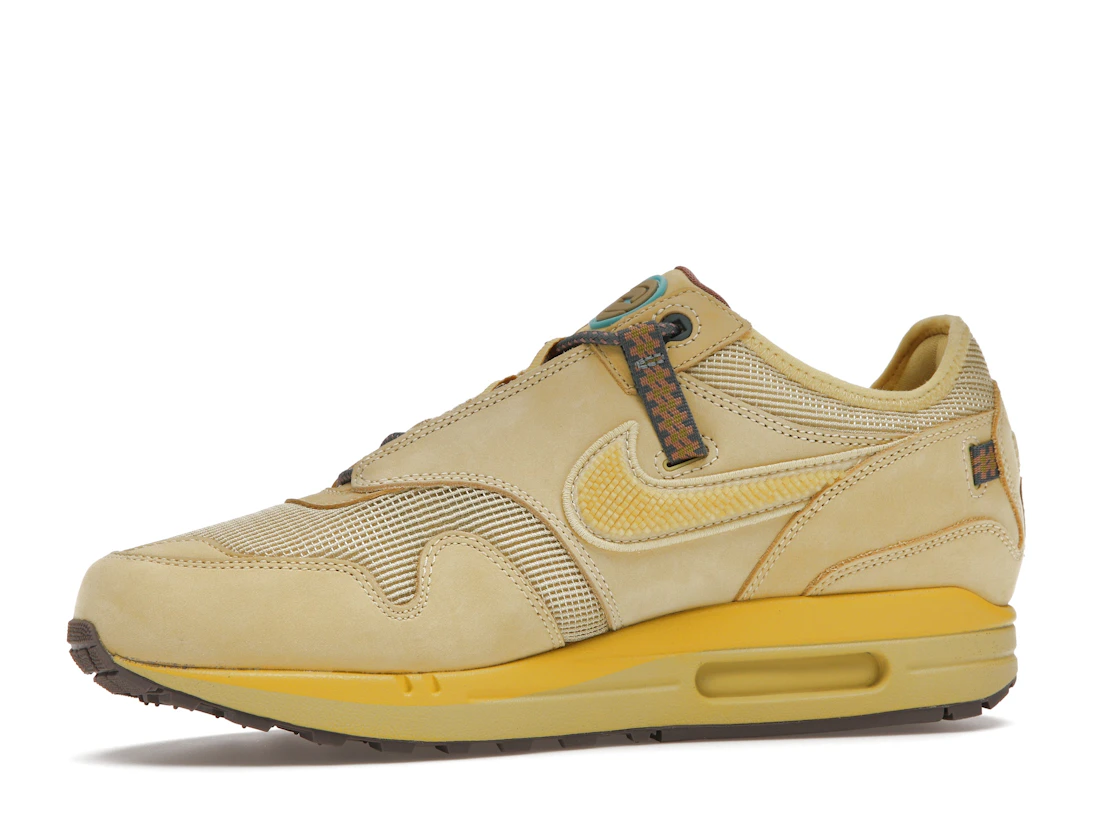 Vue 17 de Nike Air Max 1 Travis Scott Cactus Jack Saturn Gold