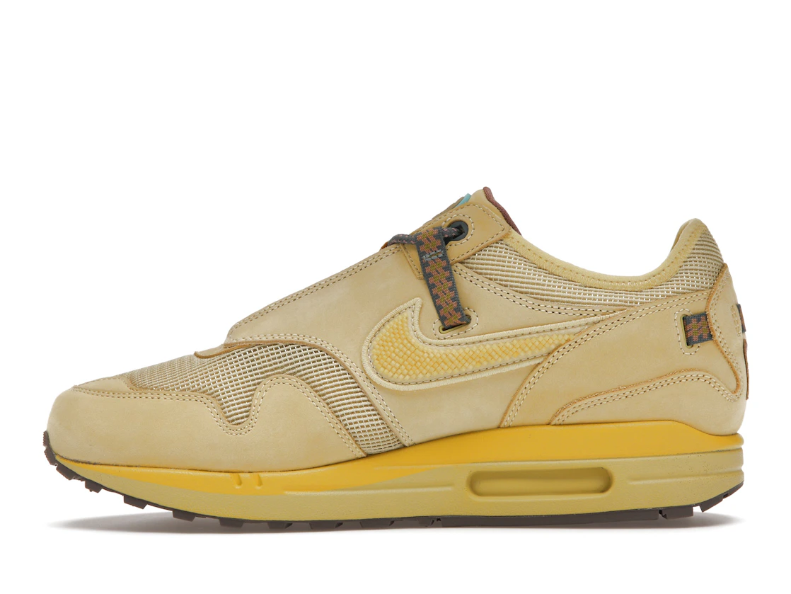 Vue 19 de Nike Air Max 1 Travis Scott Cactus Jack Saturn Gold