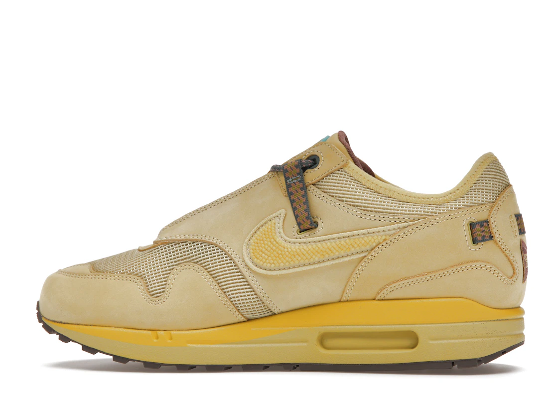 Vue 20 de Nike Air Max 1 Travis Scott Cactus Jack Saturn Gold