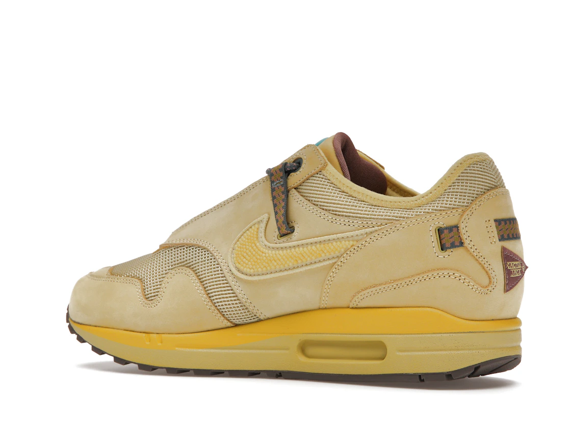 Vue 22 de Nike Air Max 1 Travis Scott Cactus Jack Saturn Gold