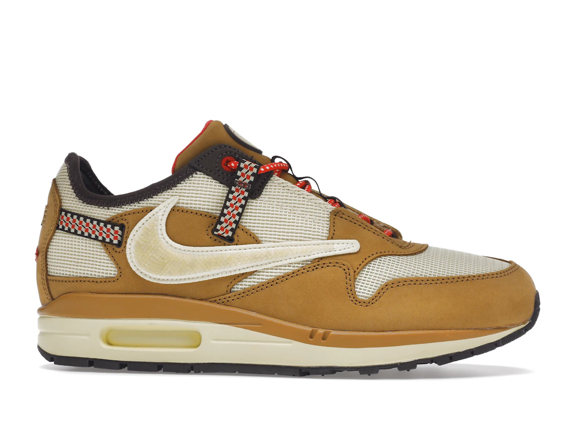 Vue 2 de Nike Air Max 1 Travis Scott Cactus Jack Wheat Lemon Drop