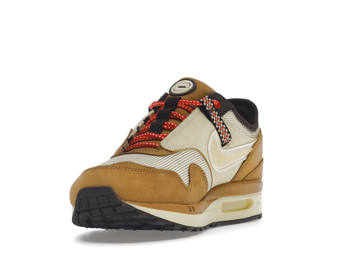 Vue 13 de Nike Air Max 1 Travis Scott Cactus Jack Wheat Lemon Drop