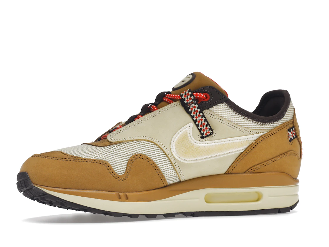 Vue 17 de Nike Air Max 1 Travis Scott Cactus Jack Wheat Lemon Drop