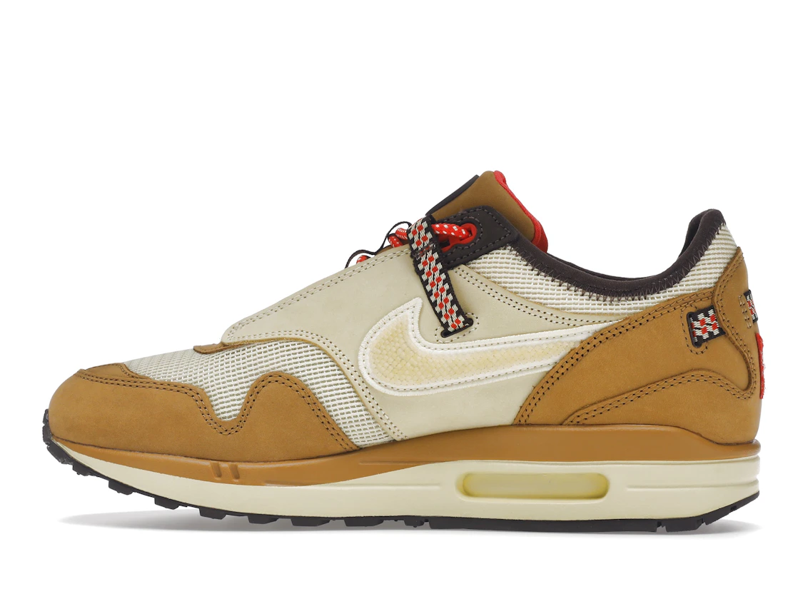 Vue 20 de Nike Air Max 1 Travis Scott Cactus Jack Wheat Lemon Drop