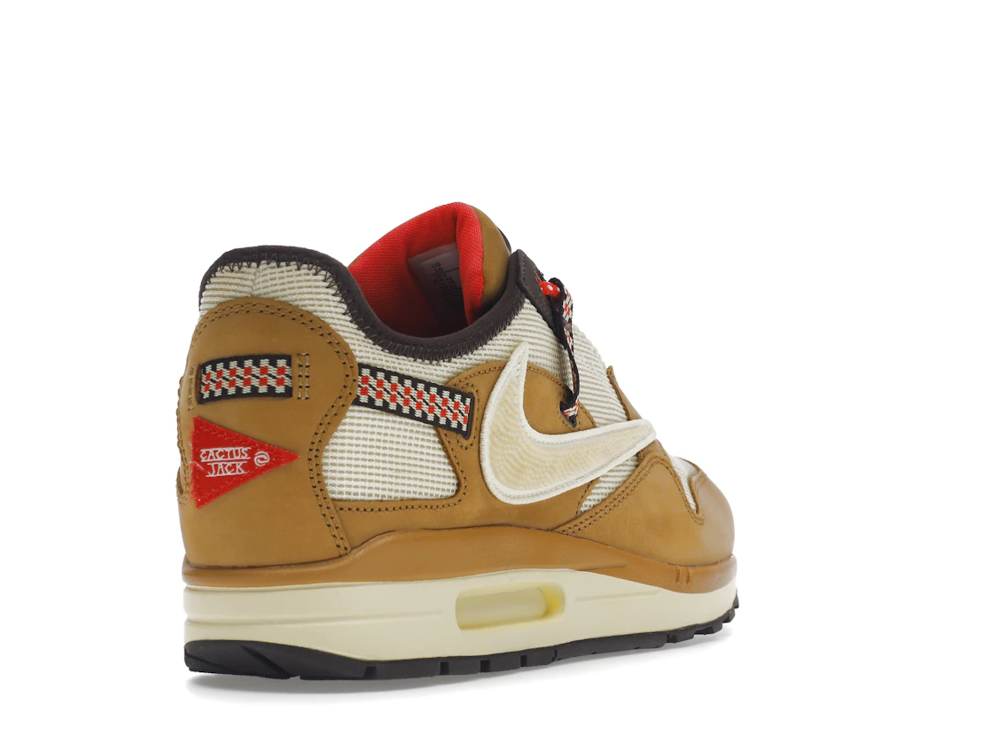 Vue 31 de Nike Air Max 1 Travis Scott Cactus Jack Wheat Lemon Drop