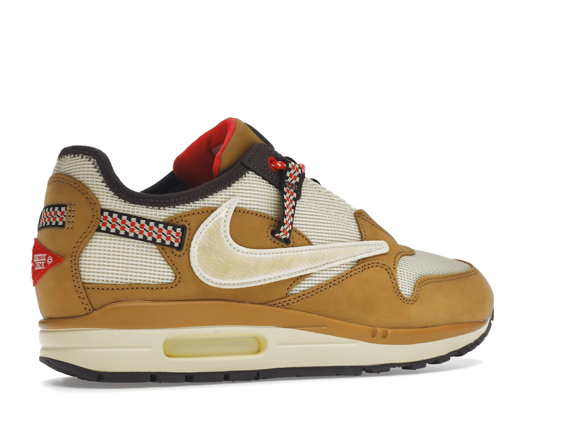 Vue 34 de Nike Air Max 1 Travis Scott Cactus Jack Wheat Lemon Drop