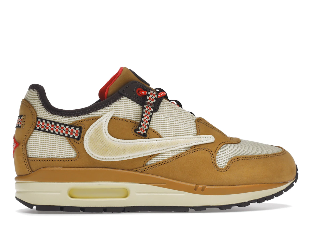 Vue 36 de Nike Air Max 1 Travis Scott Cactus Jack Wheat Lemon Drop