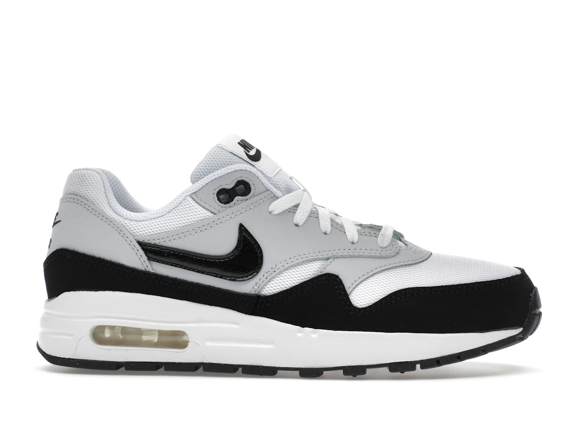 Vue 2 de Nike Air Max 1 White Black (GS)