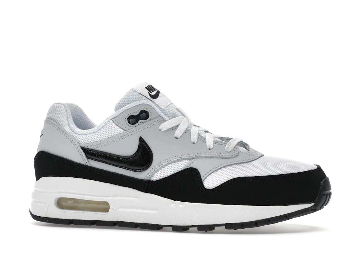 Vue 3 de Nike Air Max 1 White Black (GS)