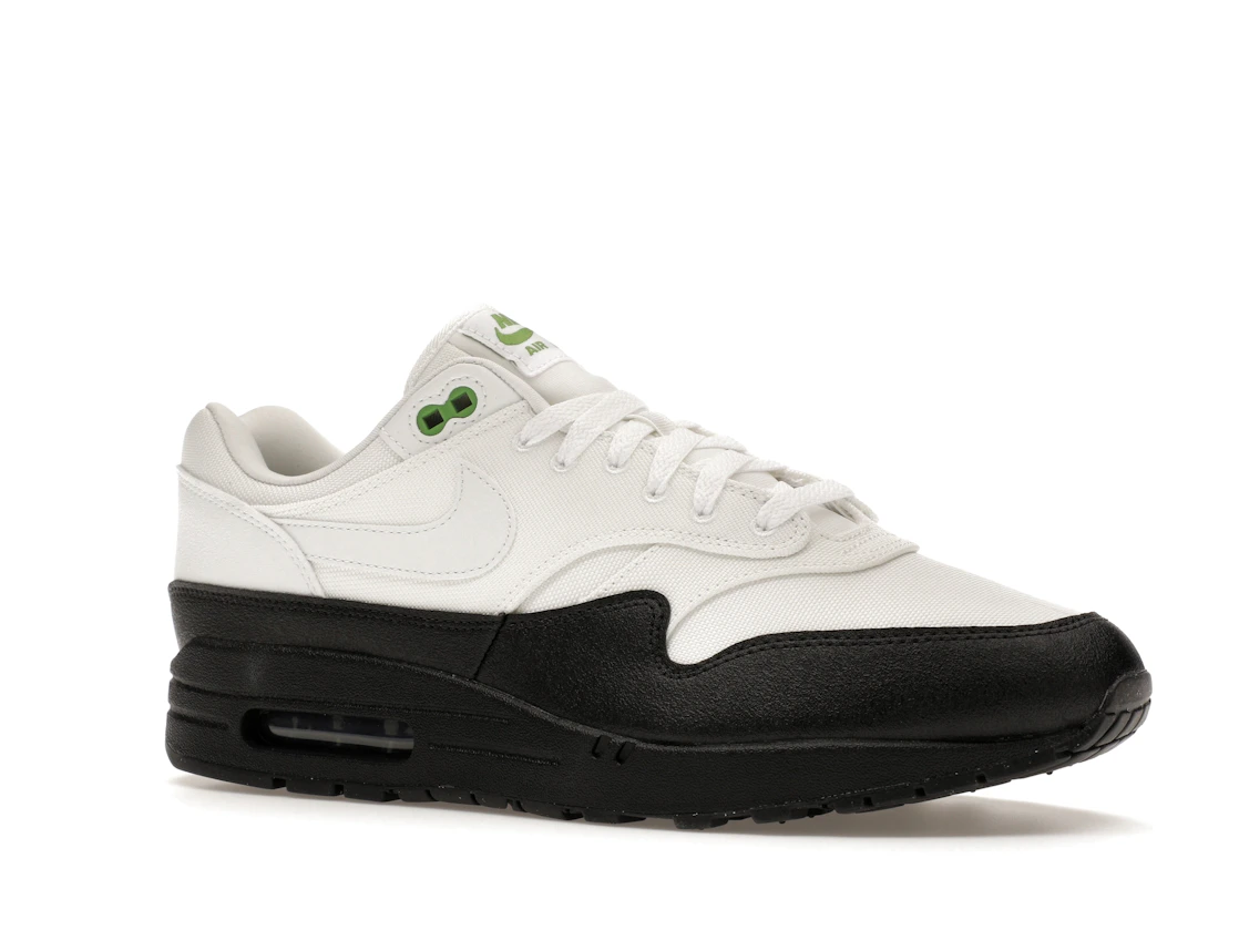 Vue 4 de Nike Air Max 1 White Black Chlorophyll