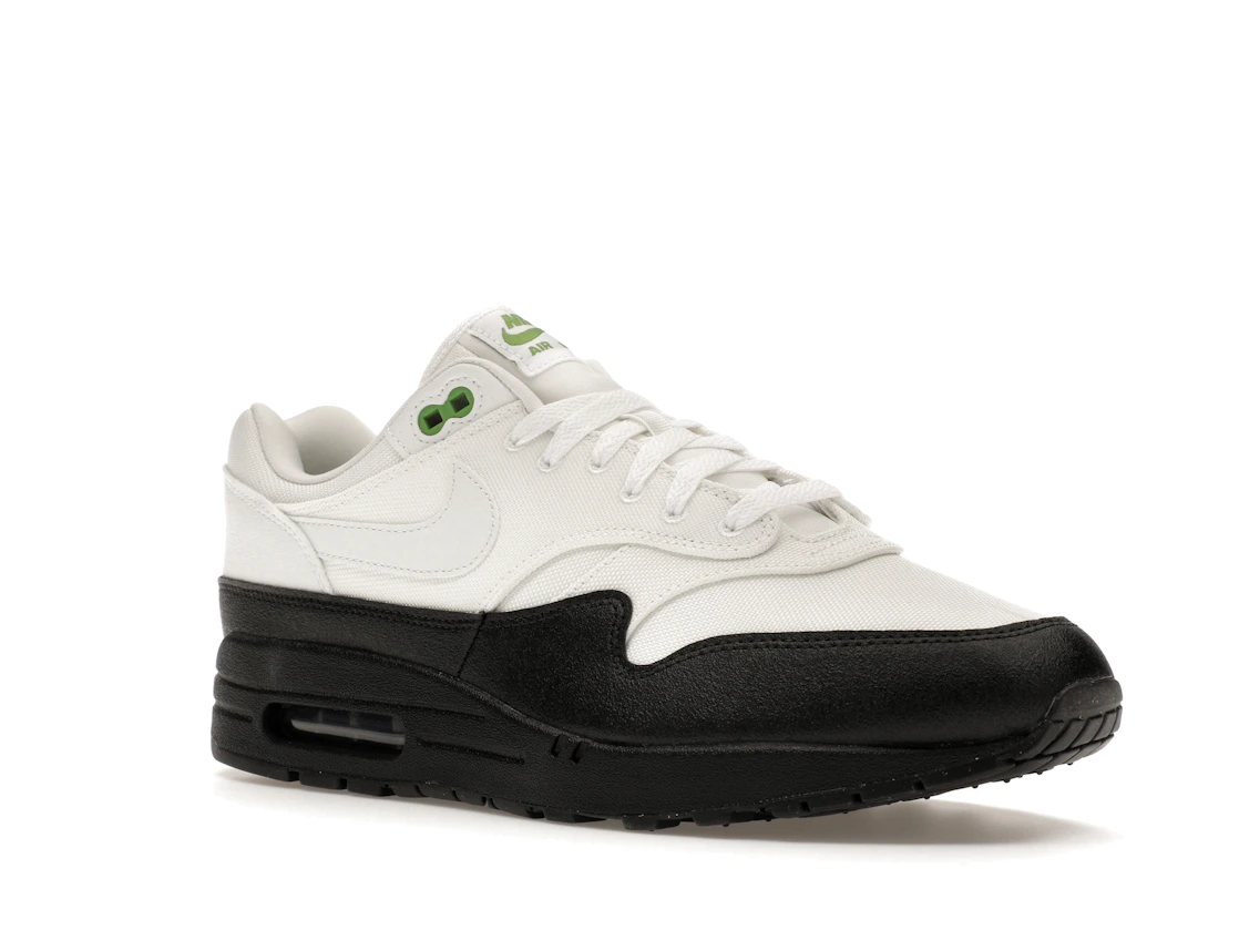 Vue 5 de Nike Air Max 1 White Black Chlorophyll
