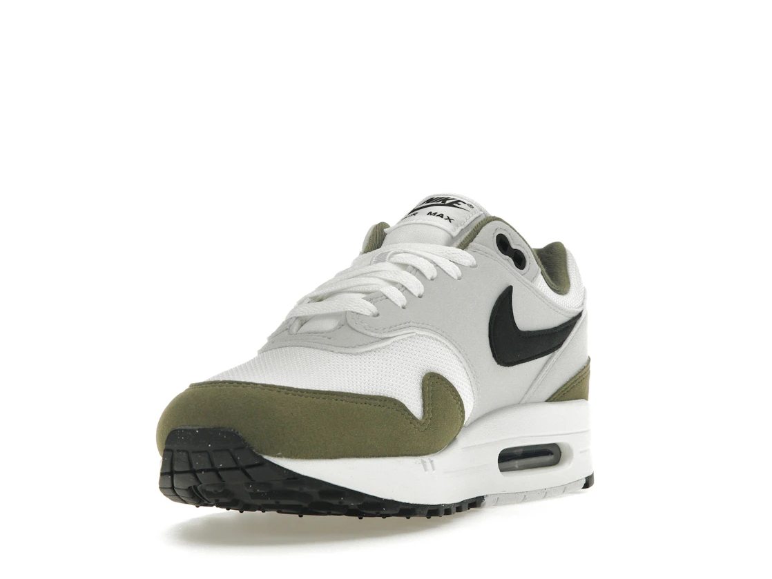 Vue 13 de Nike Air Max 1 White Black Medium Olive