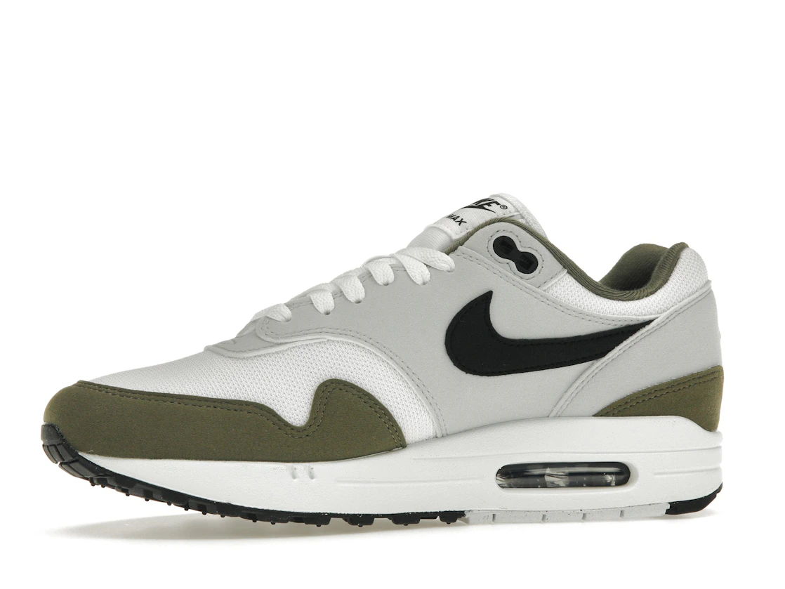 Vue 17 de Nike Air Max 1 White Black Medium Olive