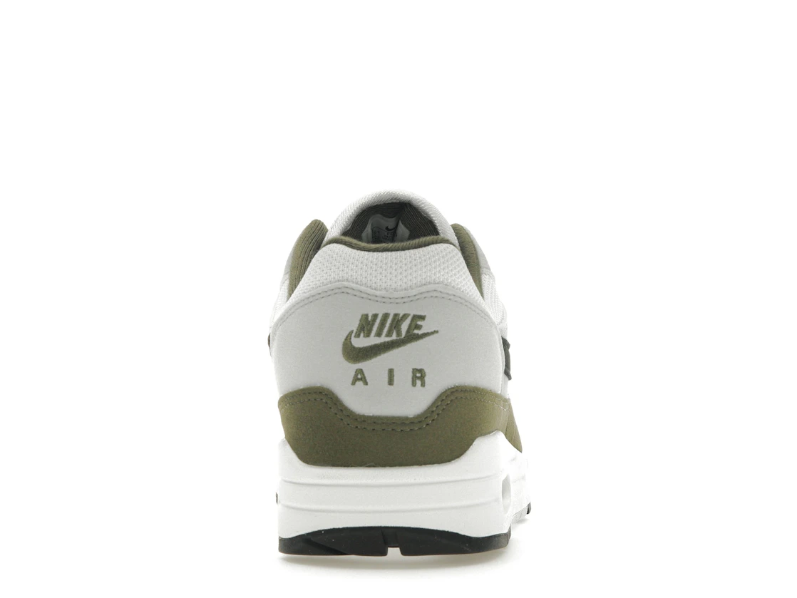Vue 28 de Nike Air Max 1 White Black Medium Olive