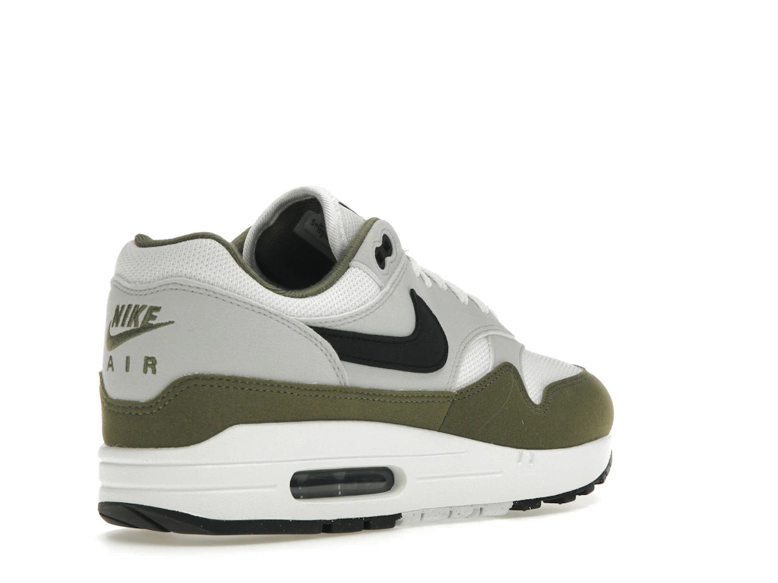 Vue 32 de Nike Air Max 1 White Black Medium Olive