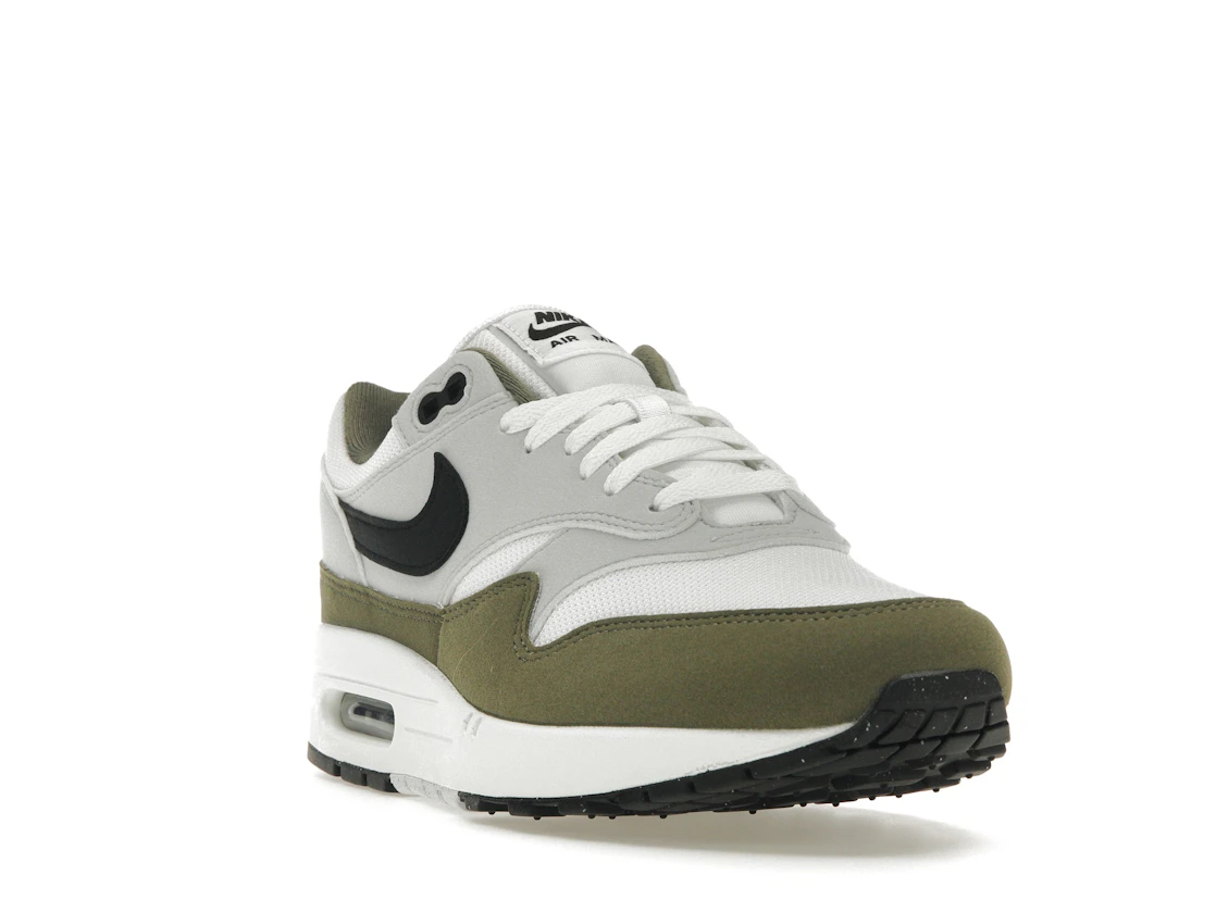 Vue 7 de Nike Air Max 1 White Black Medium Olive