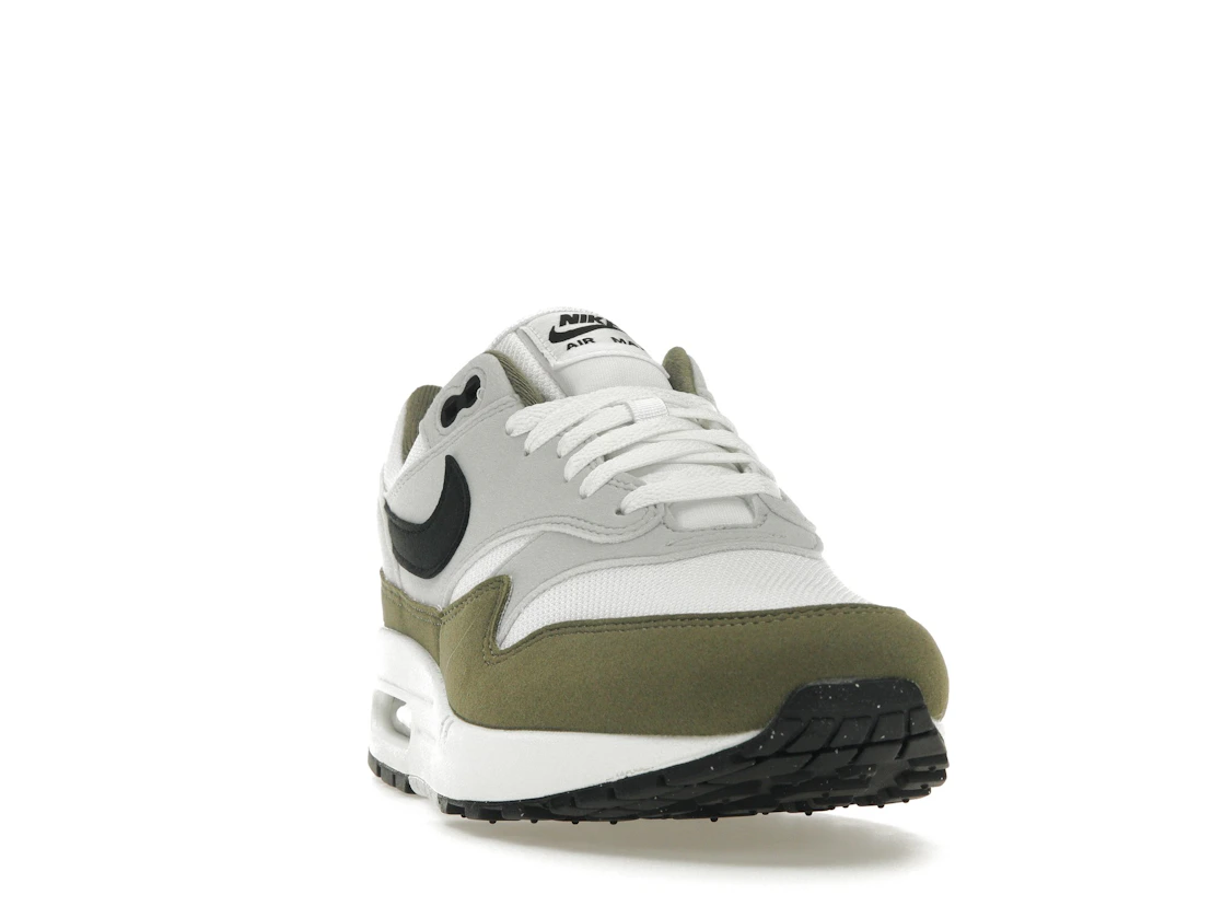 Vue 8 de Nike Air Max 1 White Black Medium Olive