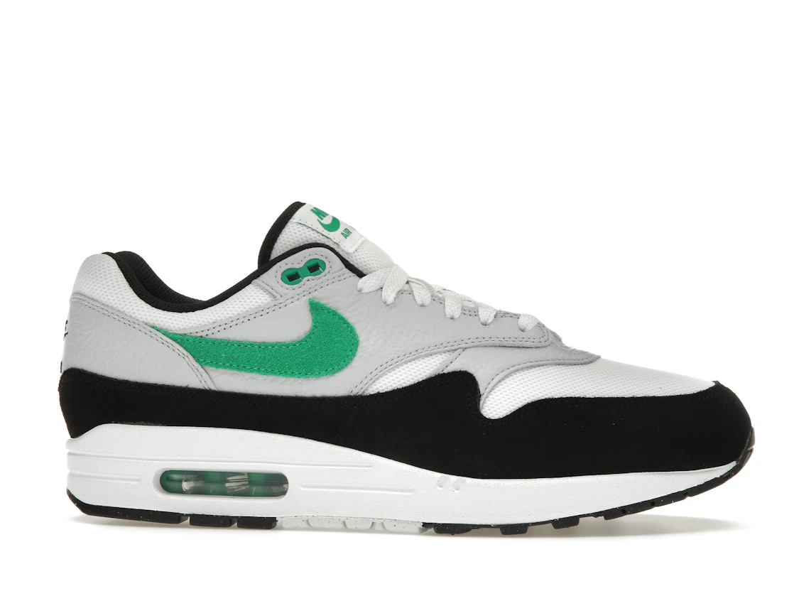 Vue 2 de Nike Air Max 1 White Black Stadium Green