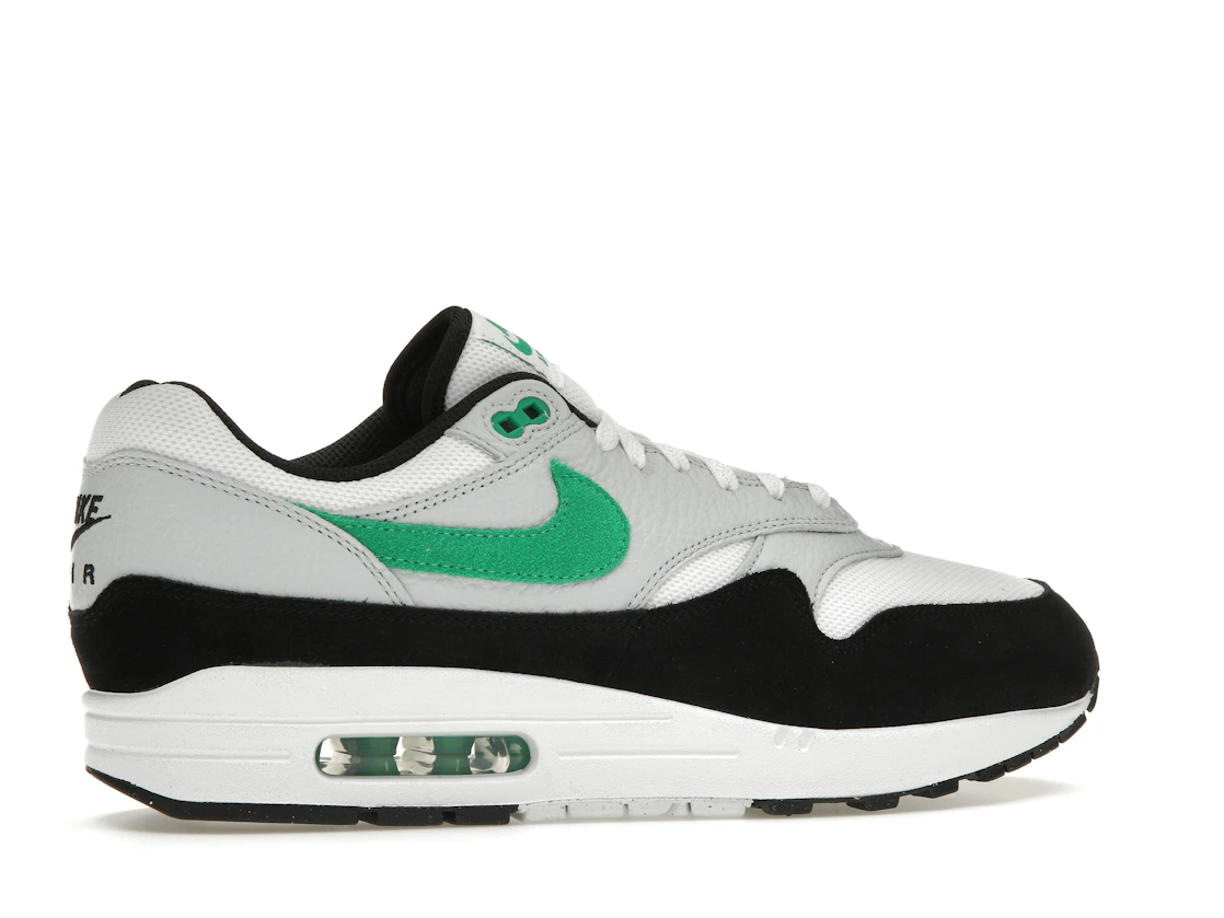 Vue 35 de Nike Air Max 1 White Black Stadium Green