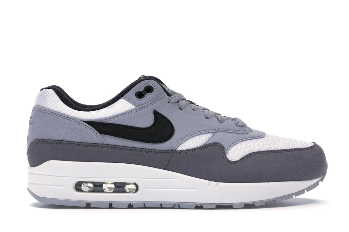 Vue 1 de Nike Air Max 1 White Black Wolf Grey