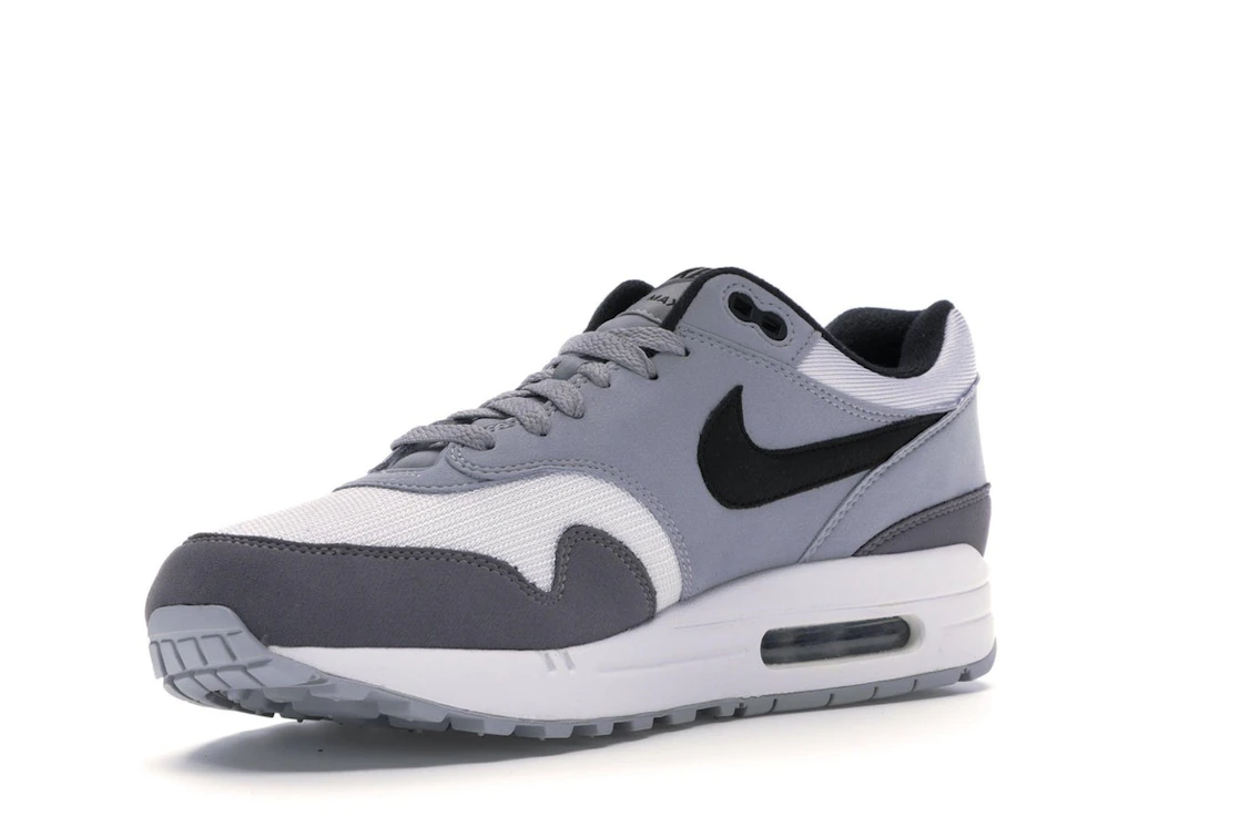 Vue 15 de Nike Air Max 1 White Black Wolf Grey