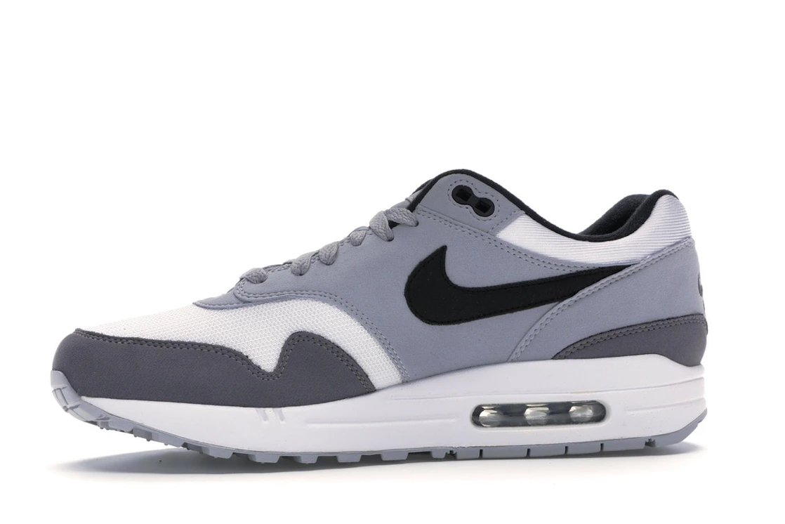 Vue 18 de Nike Air Max 1 White Black Wolf Grey