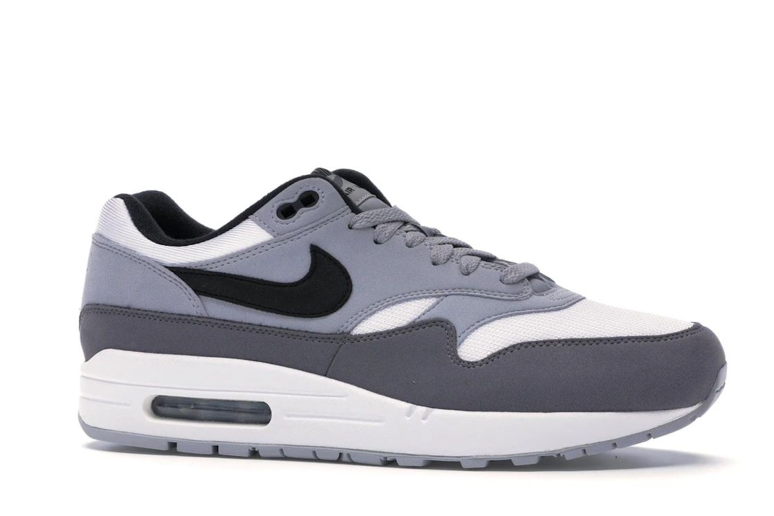 Vue 3 de Nike Air Max 1 White Black Wolf Grey
