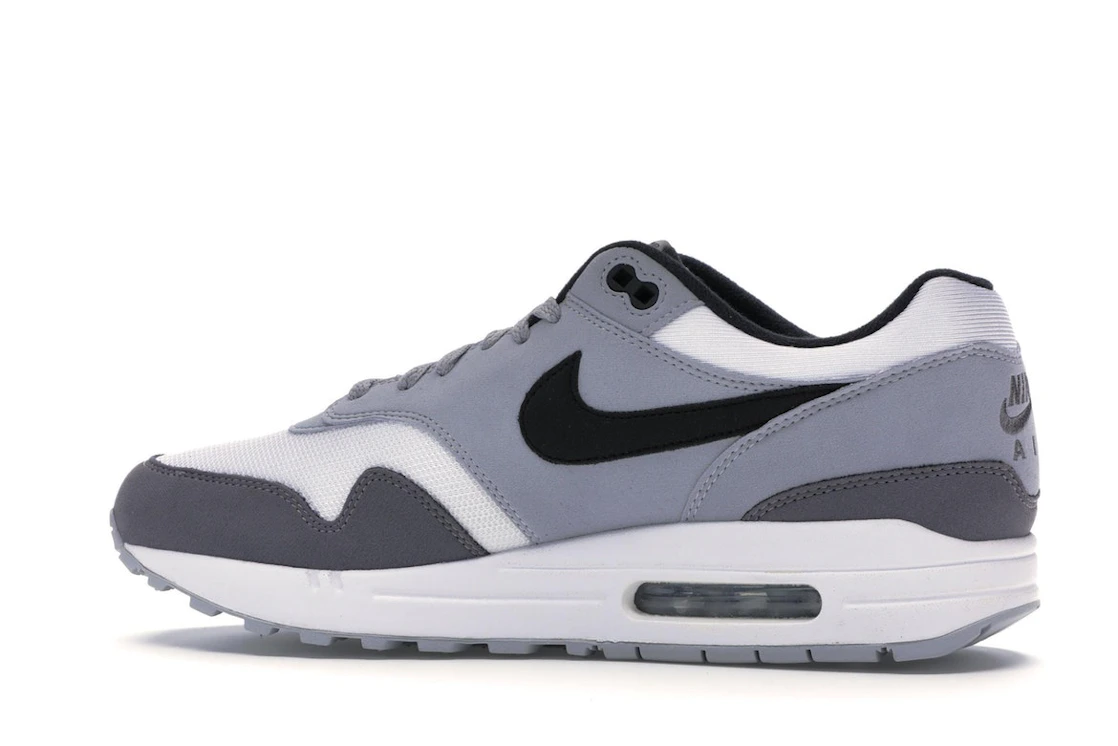Vue 21 de Nike Air Max 1 White Black Wolf Grey