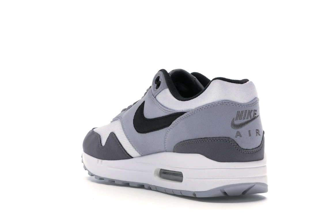 Vue 25 de Nike Air Max 1 White Black Wolf Grey