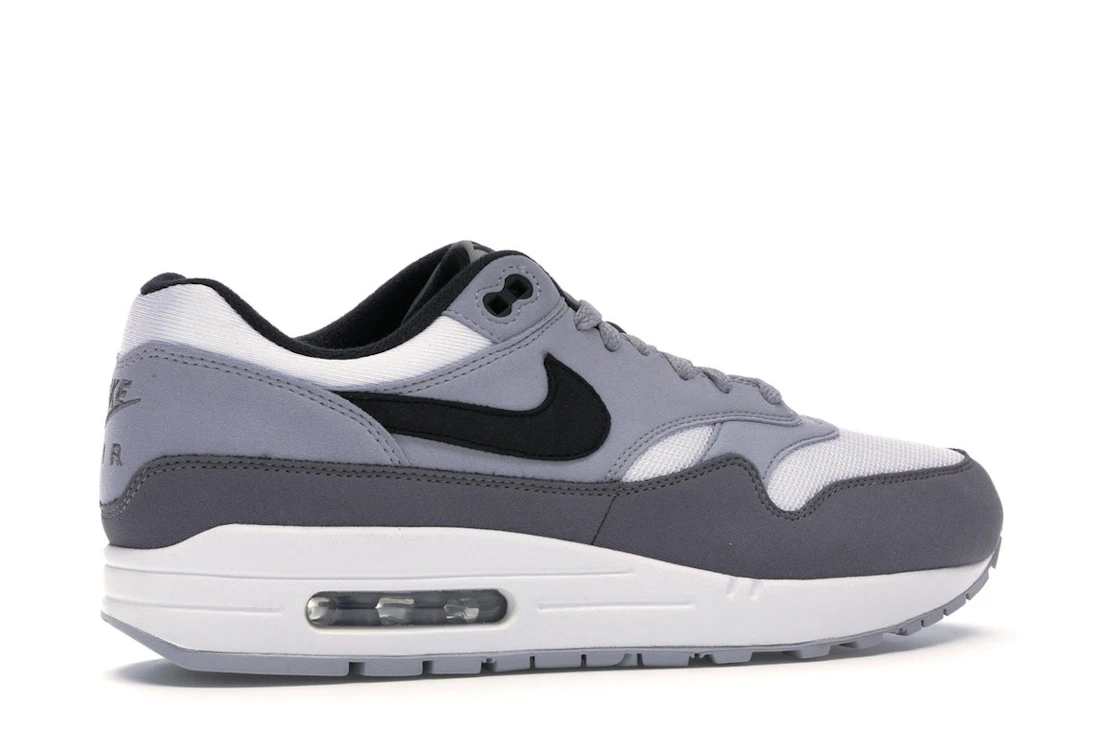 Vue 35 de Nike Air Max 1 White Black Wolf Grey
