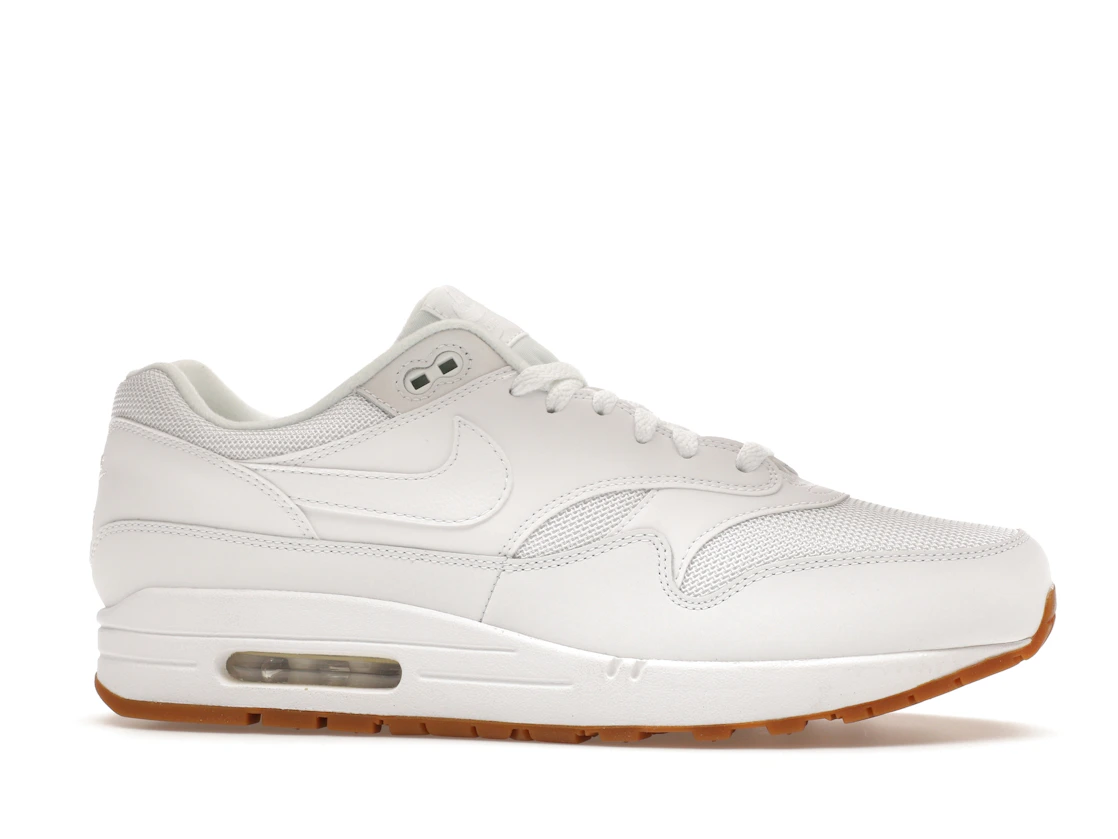 Vue 2 de Nike Air Max 1 White Gum Sole