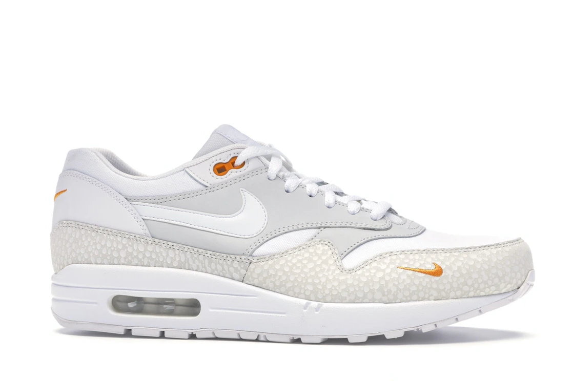 Vue 2 de Nike Air Max 1 White Kumquat
