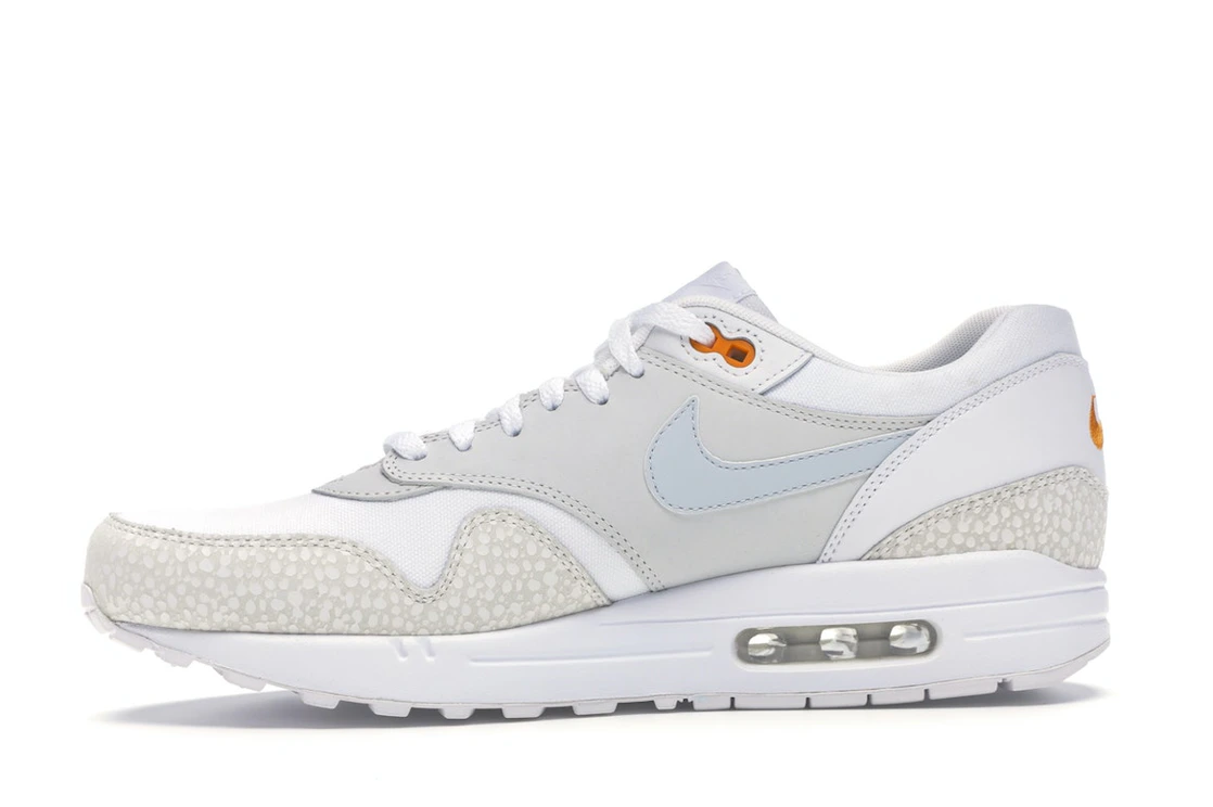 Vue 18 de Nike Air Max 1 White Kumquat