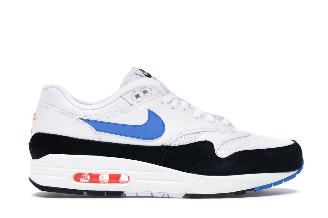 Vue 1 de Nike Air Max 1 White Photo Blue Black