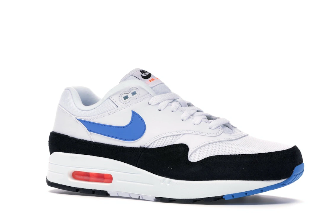 Vue 4 de Nike Air Max 1 White Photo Blue Black