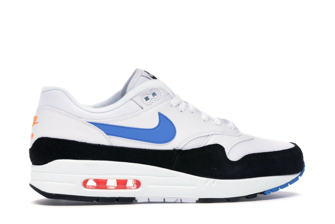Vue 36 de Nike Air Max 1 White Photo Blue Black