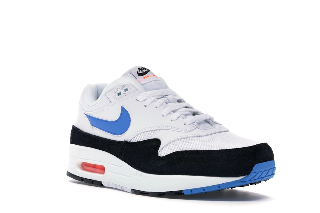 Vue 6 de Nike Air Max 1 White Photo Blue Black