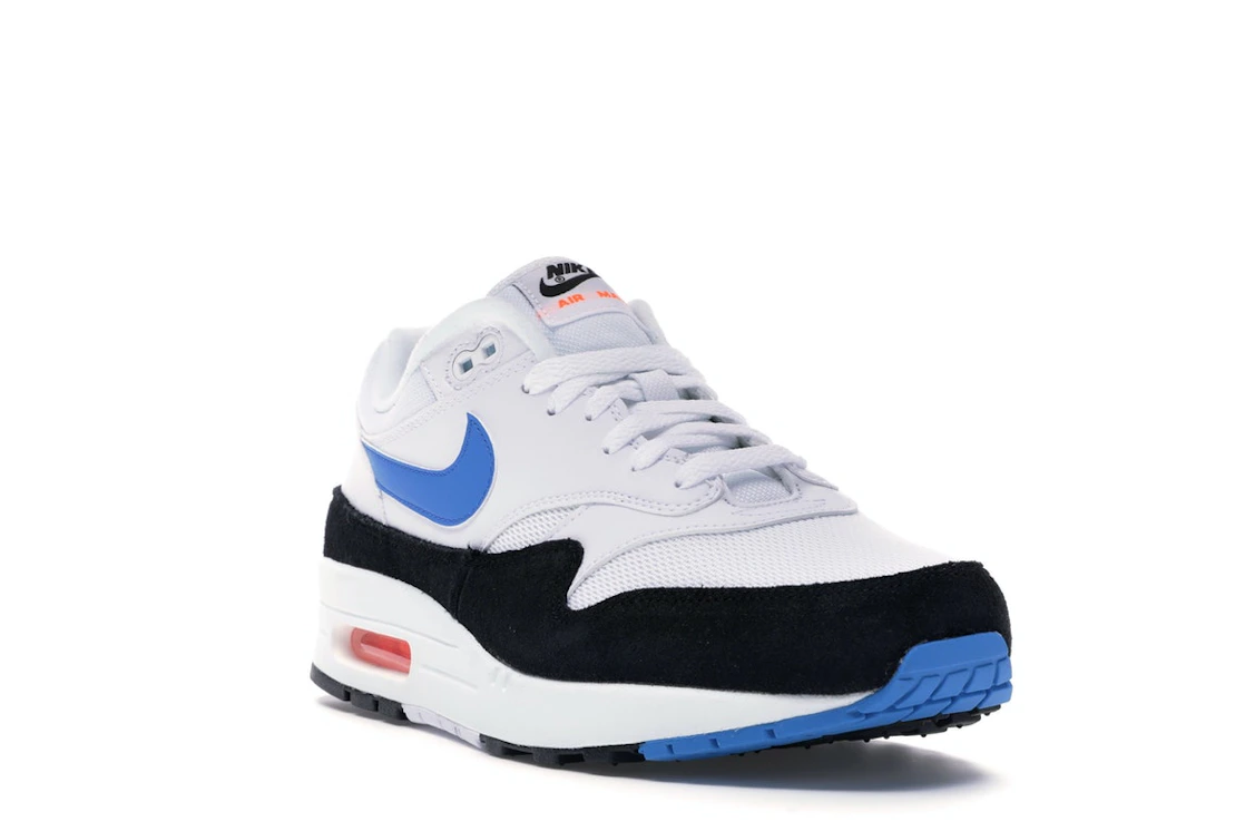 Vue 7 de Nike Air Max 1 White Photo Blue Black