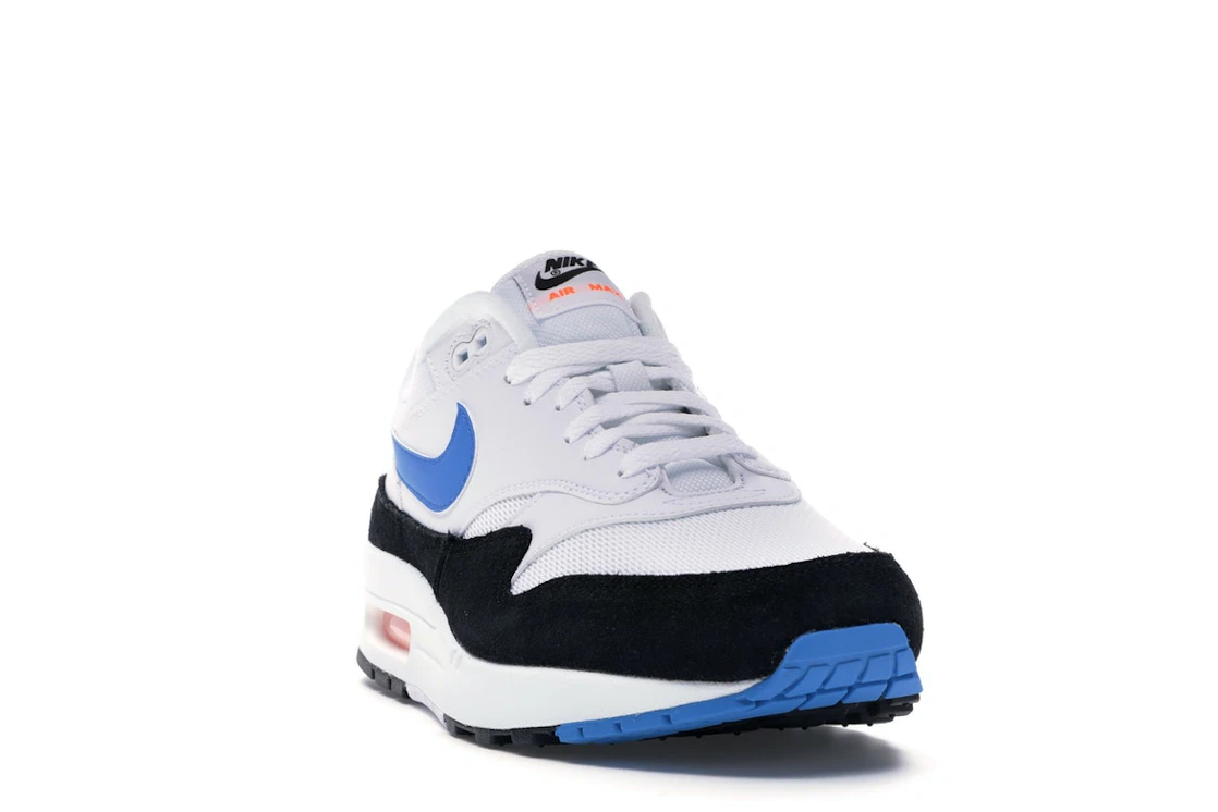 Vue 8 de Nike Air Max 1 White Photo Blue Black