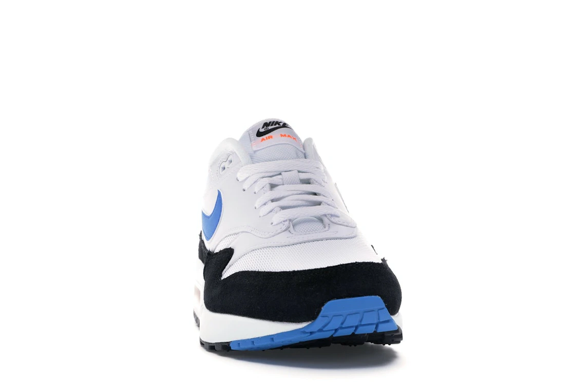 Vue 9 de Nike Air Max 1 White Photo Blue Black