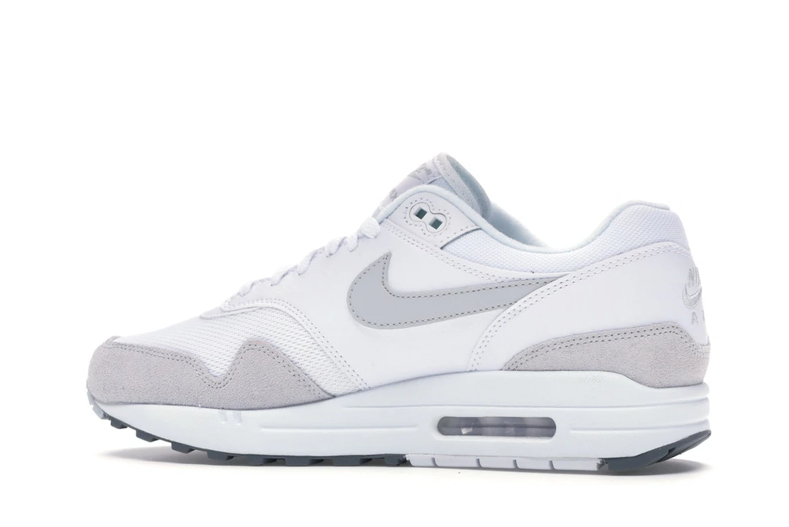 Vue 21 de Nike Air Max 1 White Pure Platinum