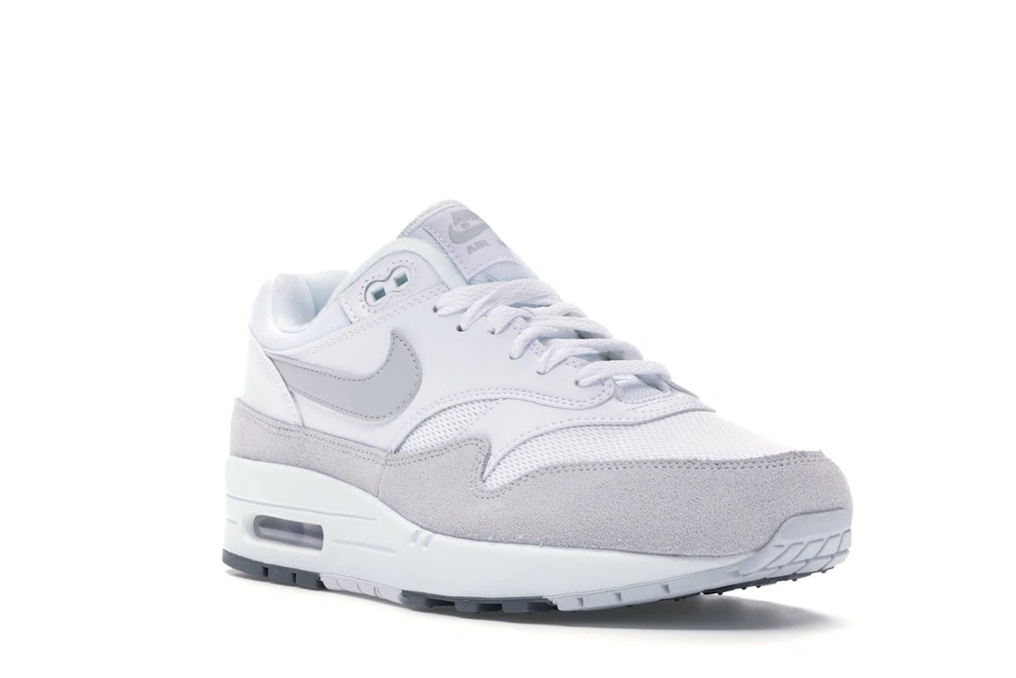 Vue 6 de Nike Air Max 1 White Pure Platinum