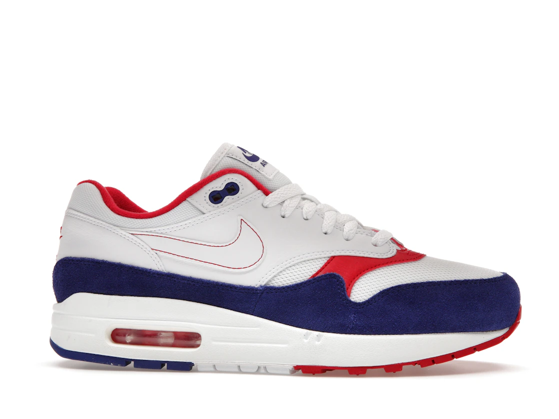 Vue 2 de Nike Air Max 1 White Red Blue